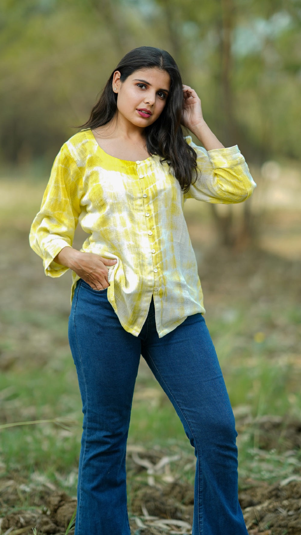 Shop antifit handloom cotton shirt from Bebaak