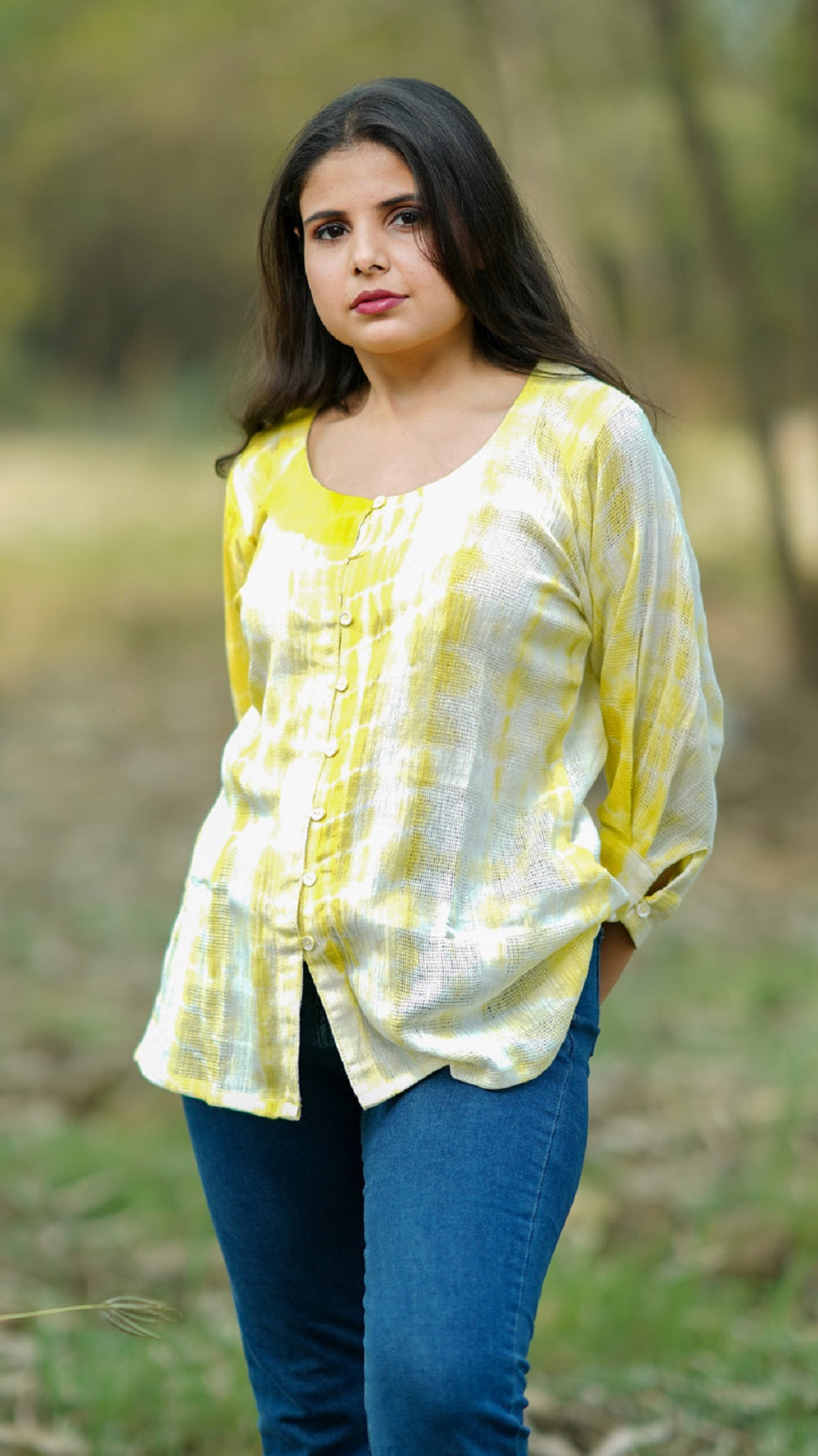 Shop antifit handloom cotton shirt from Bebaak