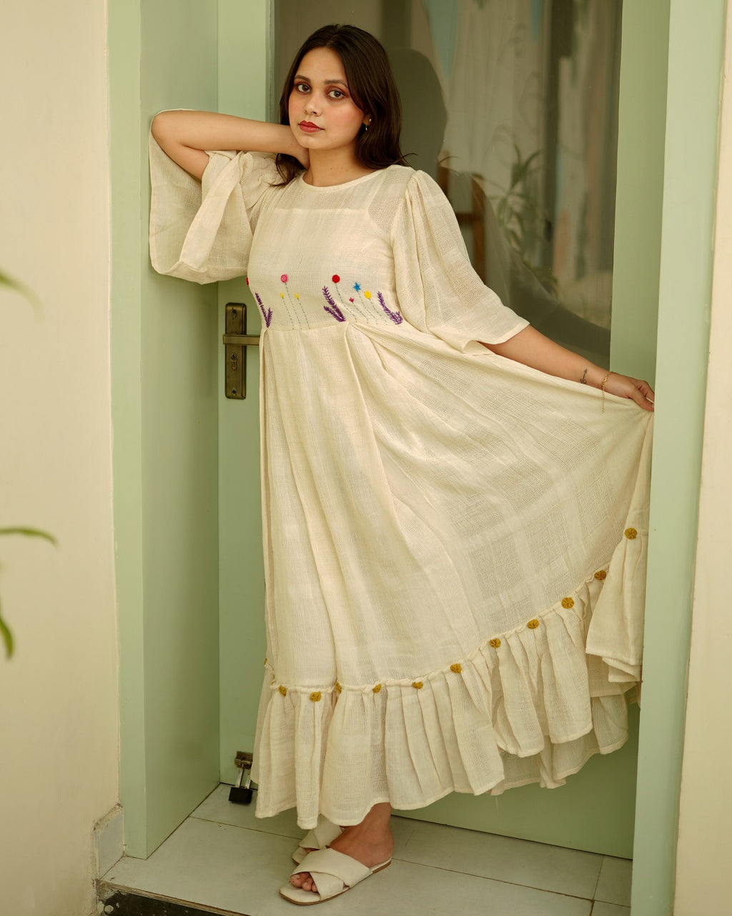 Anna embroidered kora dress