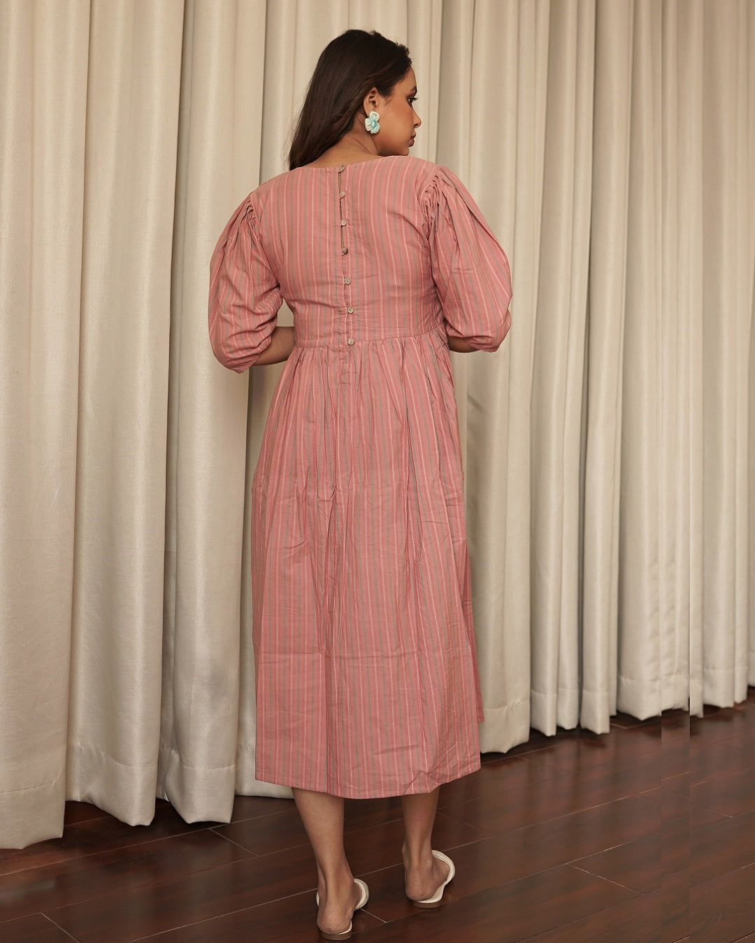 Shakha gathered dress