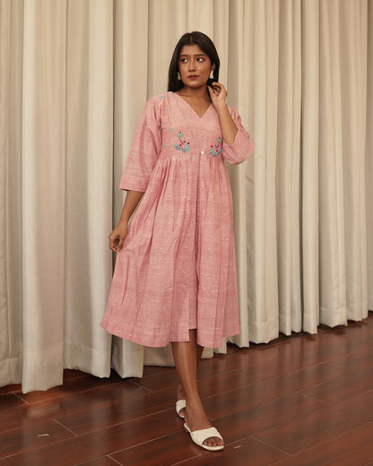 Pankhuri layered midi dress : 2 pc set
