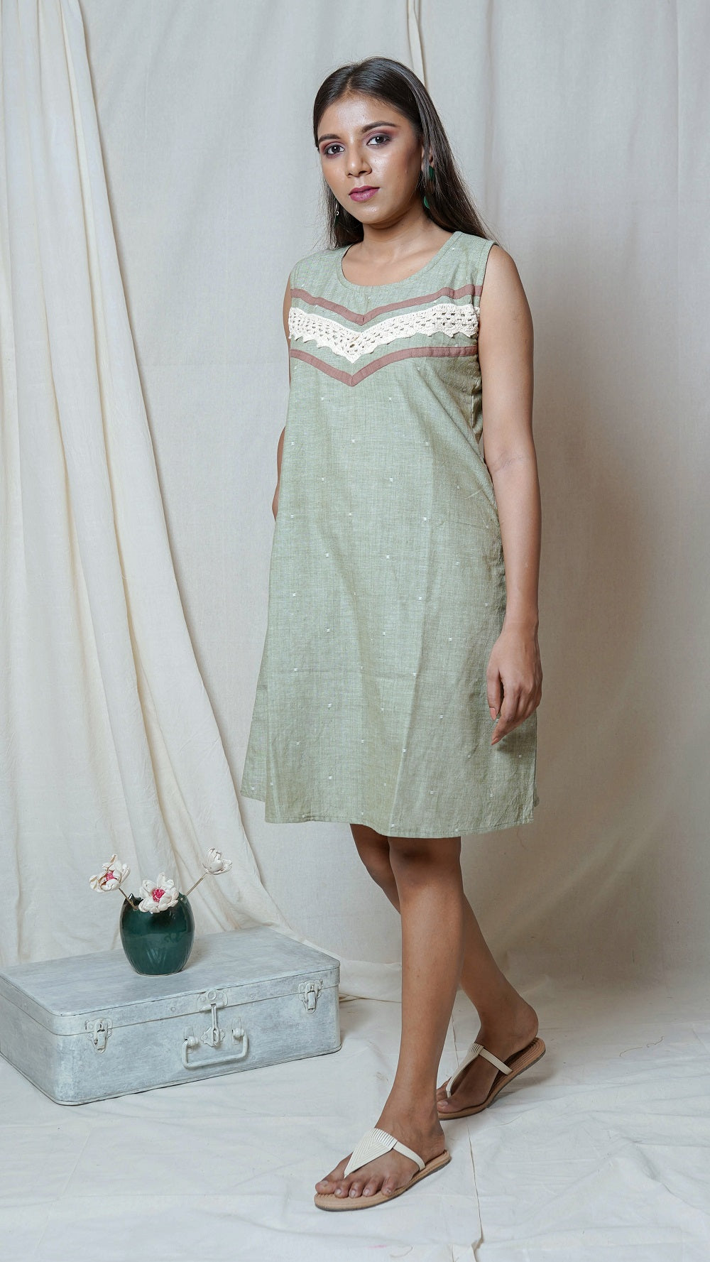 Shop Olive shift dress online at bebaakstudio.com