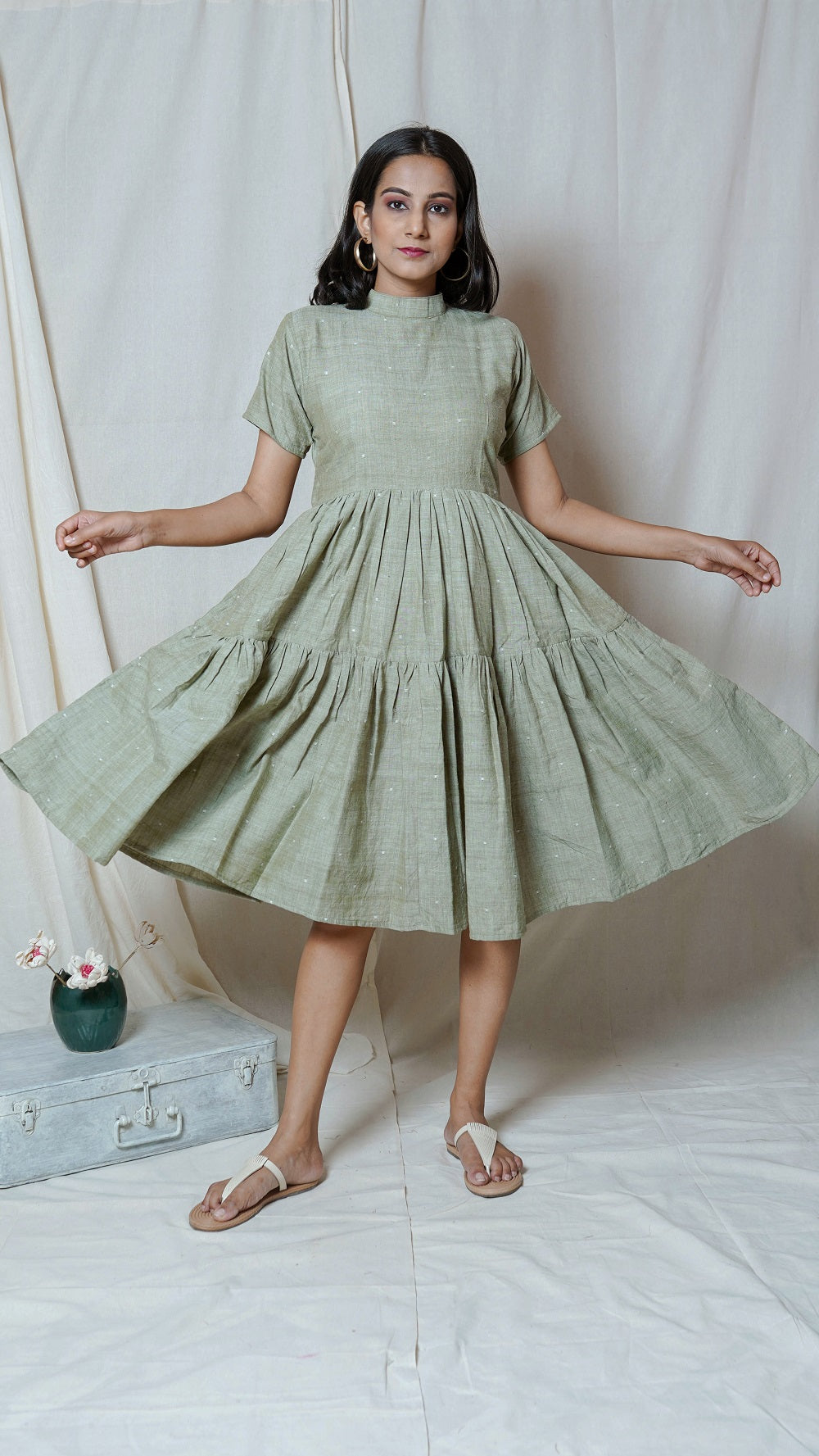 Shop Olive tier dress online at bebaakstudio.com