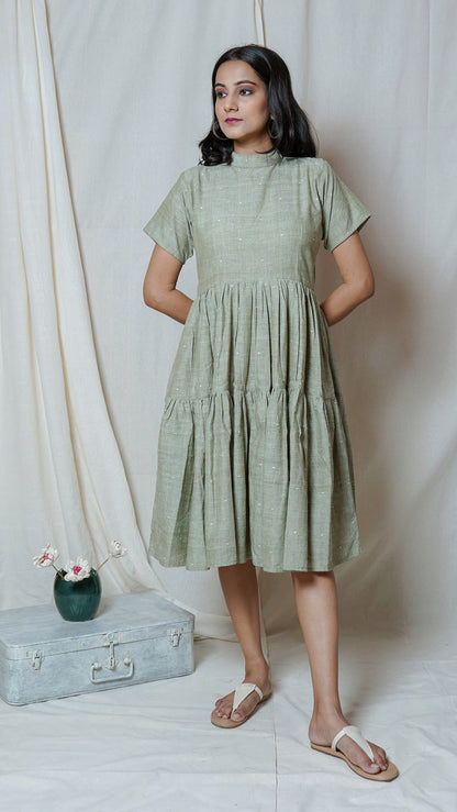 Shop Olive tier dress online at bebaakstudio.com