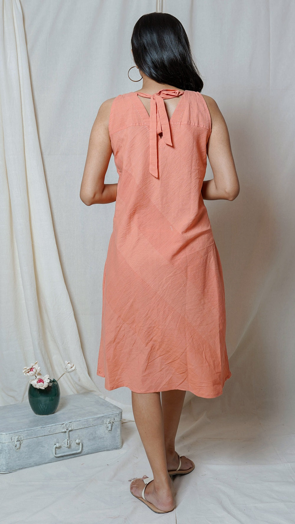 Shop peach maxi dress online at bebaakstudio.com
