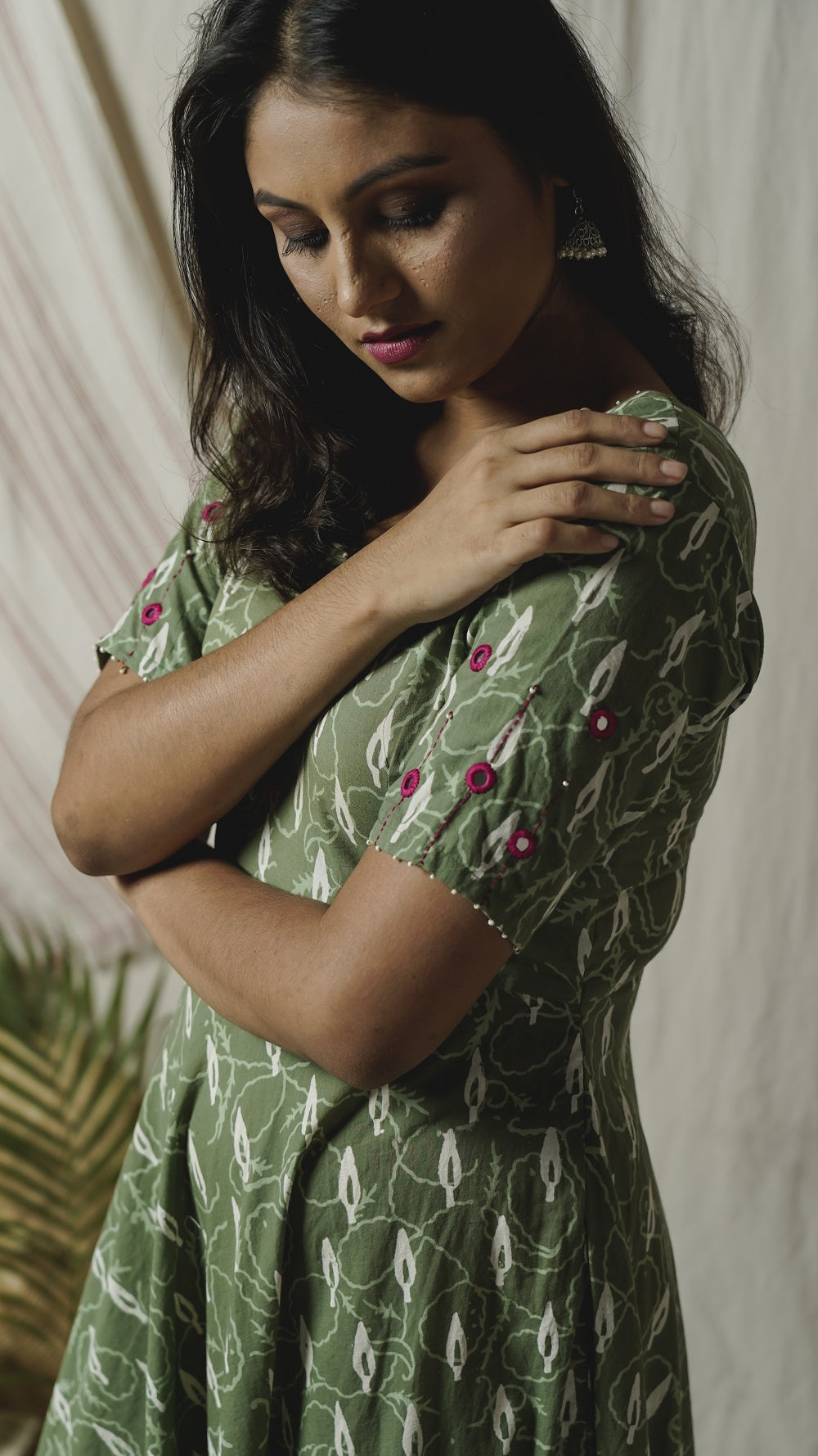 Shop long dress: Green block print dress online at bebaakstudio.com Bebaak Shop long dress: Green block print dress online at bebaakstudio.com Bebaak