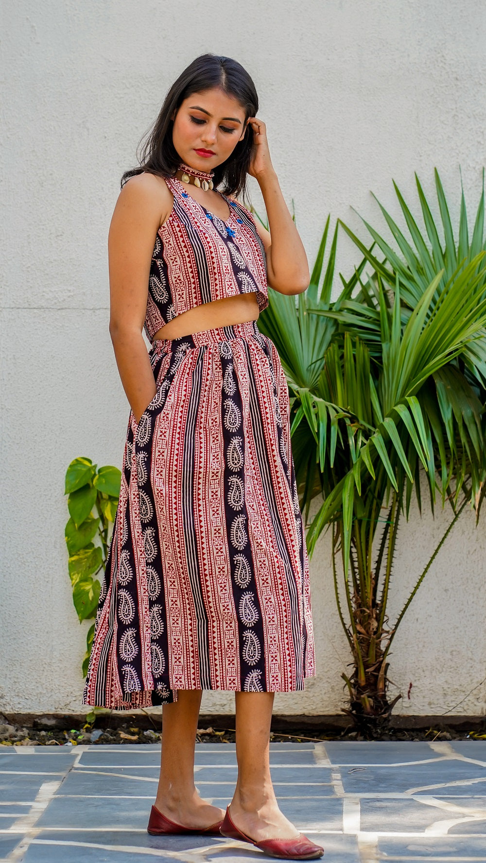 Shop Bagh print morni skirt set online at bebaakstudio.com