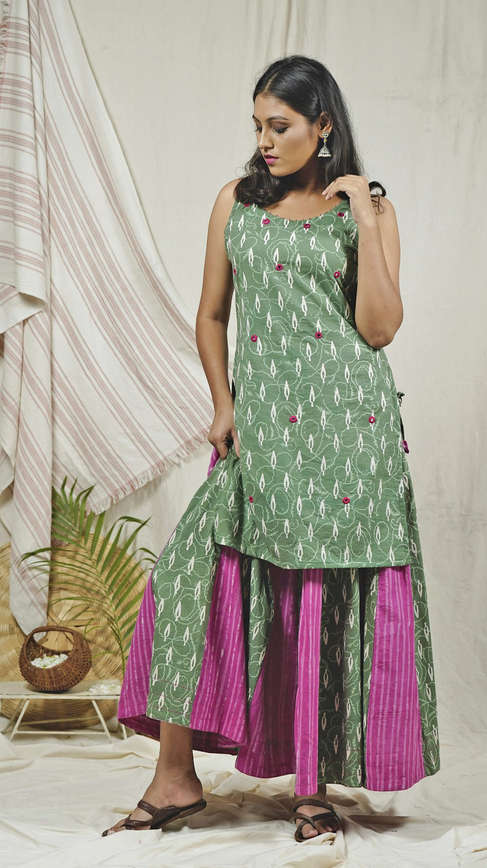 Shop skirt set: Flared skirt and kurta set online at bebaakstudio.com