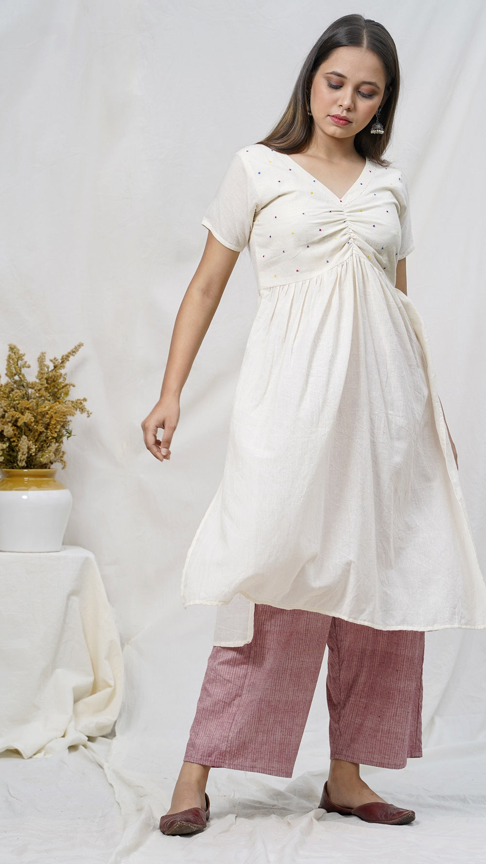 Guler cotton tunic set online available at bebaakstudio.com