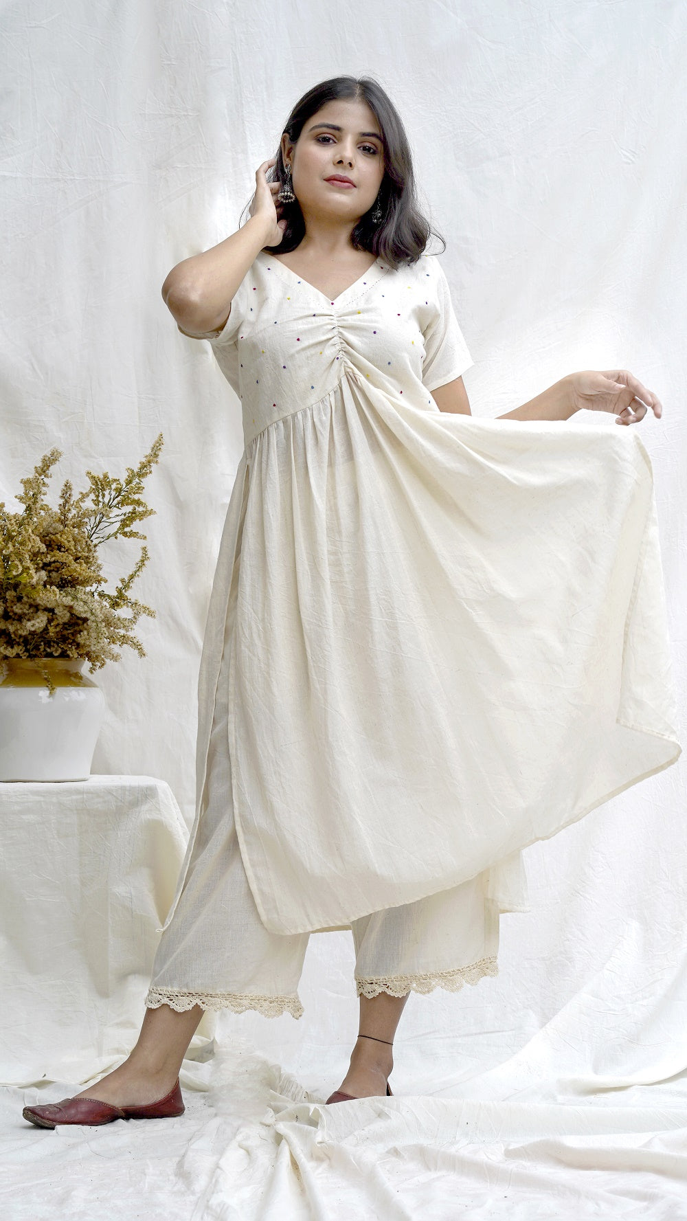 Shiuli cotton tunic set online available at bebaakstudio.com