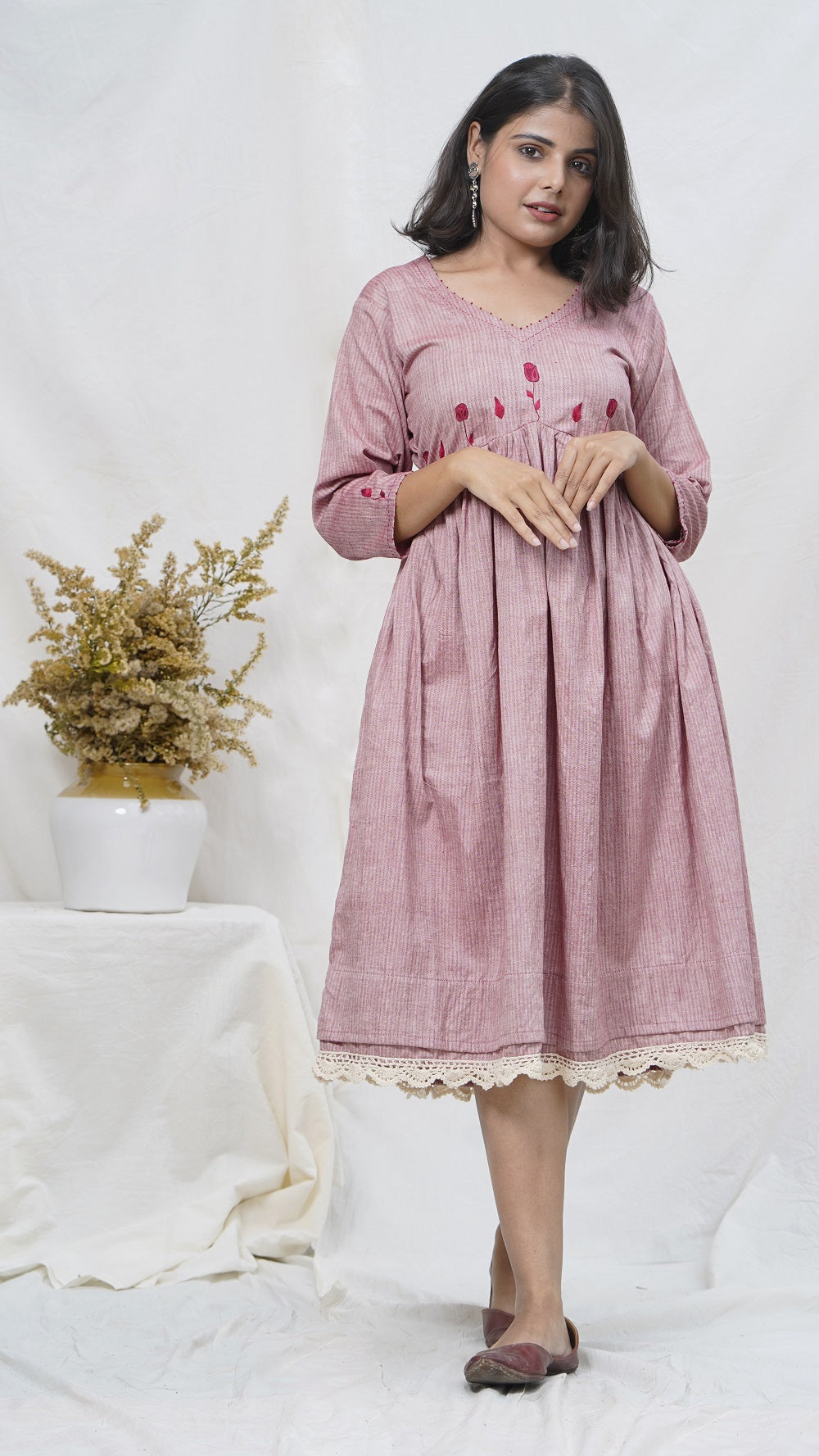 Rosa Embroidered tunic set online available at bebaakstudio.com