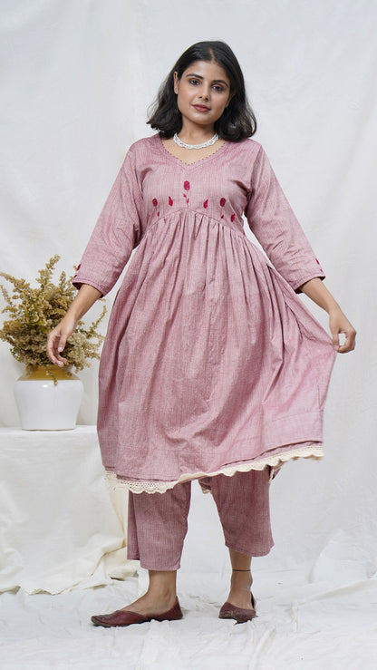 Rosa Embroidered tunic set online available at bebaakstudio.com