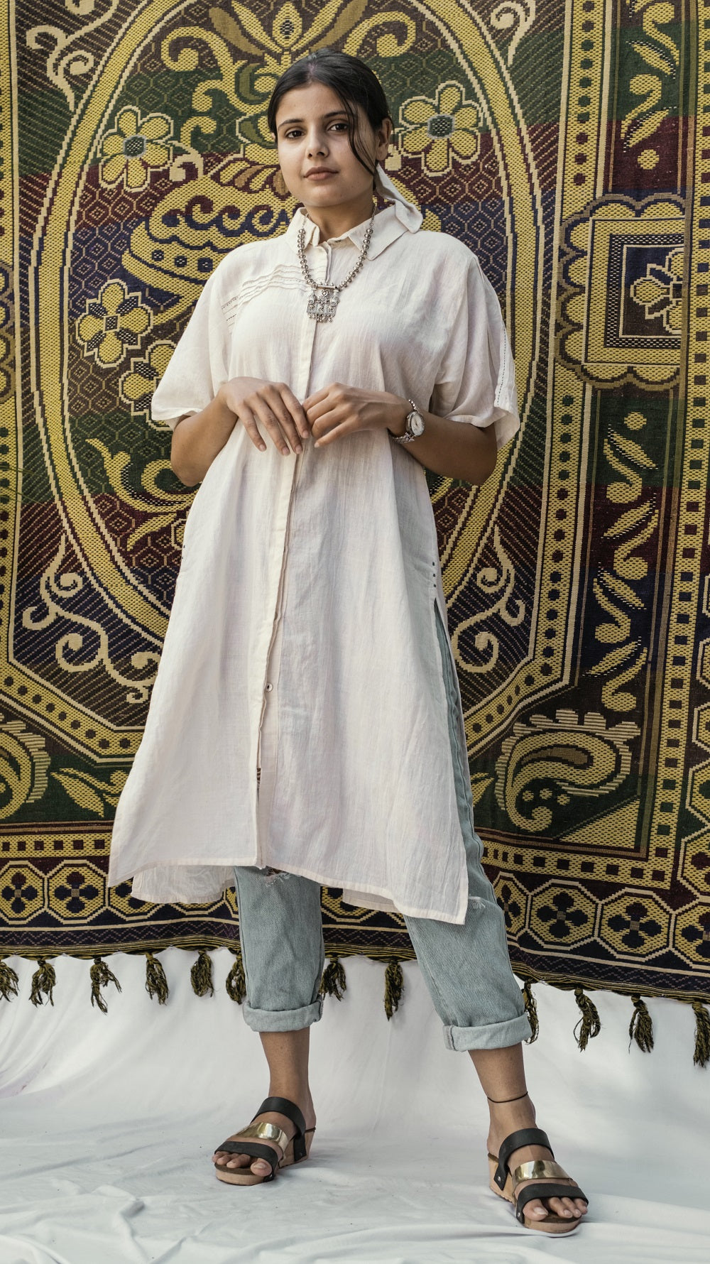 Kora long shirt online available at bebaakstudio.com