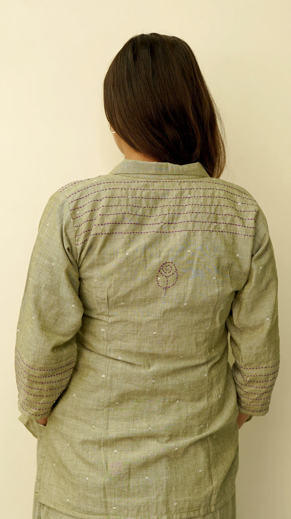 Handwoven cotton formal 3pc set online at bebaakstudio.com