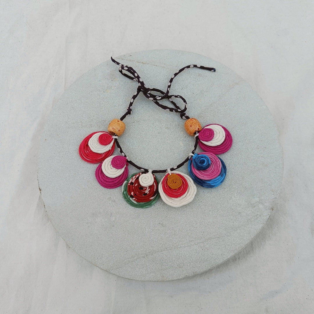 Textile Necklace: Shop Chakra Necklace online at bebaakstudio.com