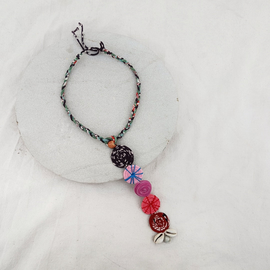 Textile Necklace: Shop Long hoops necklace online at bebaakstudio.com