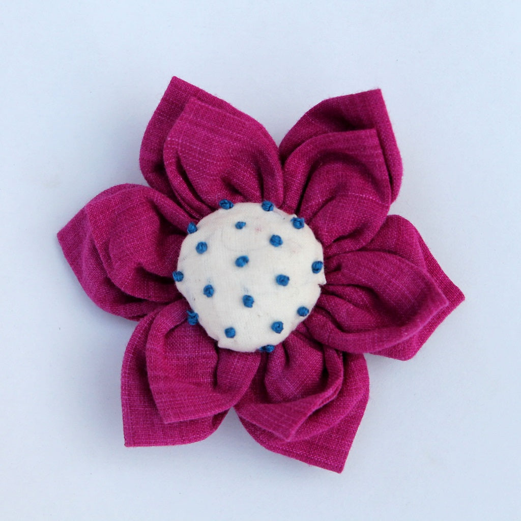 Brooch : Shop Pink Lily floral brooch online at bebaakstudio.com