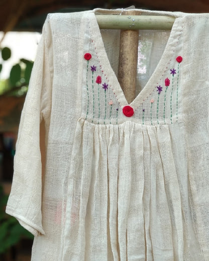 Roohi embroidered kora dress
