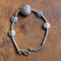 Bracelet: Stone metal bracelet