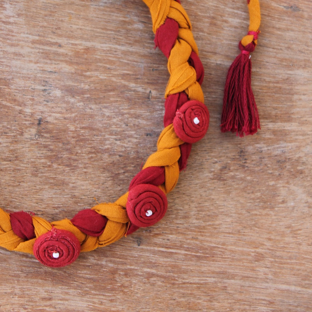 Shop Yellow flora necklace online at bebaakstudio.com