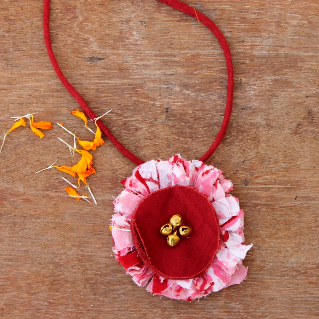 Pink & coral long necklace online at bebaakstudio.com