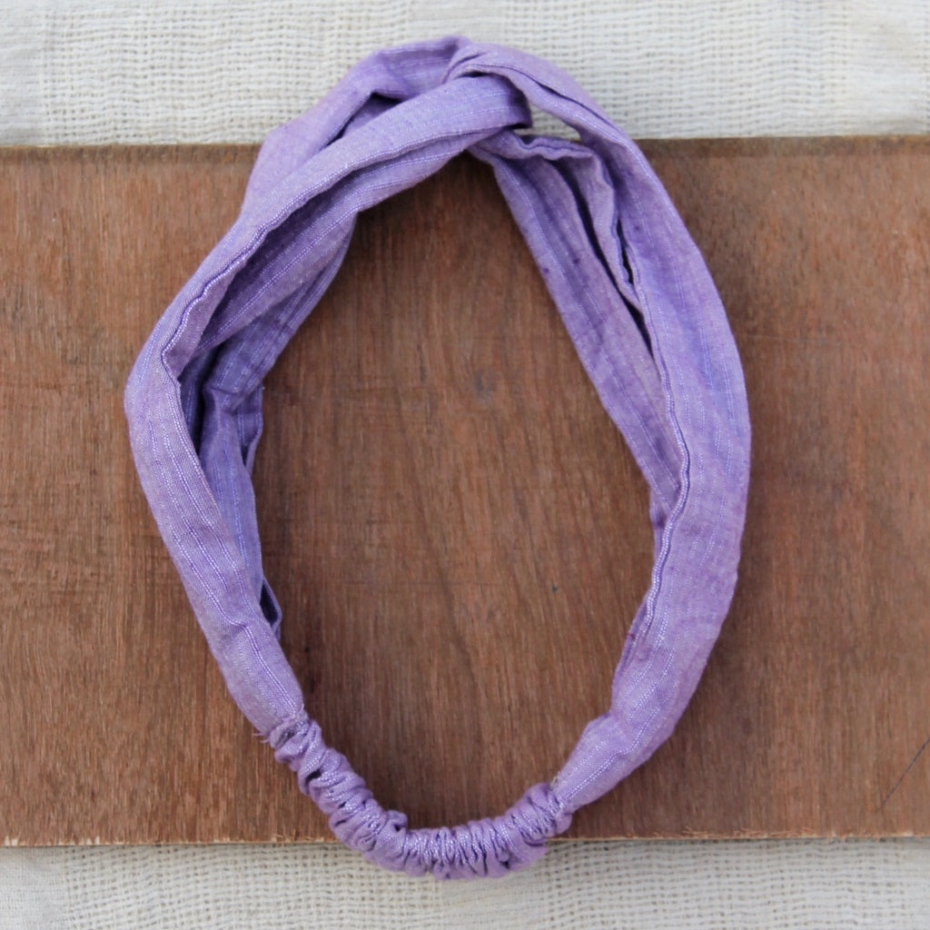 Lavender crossover headband