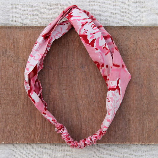 Pink crossover headband