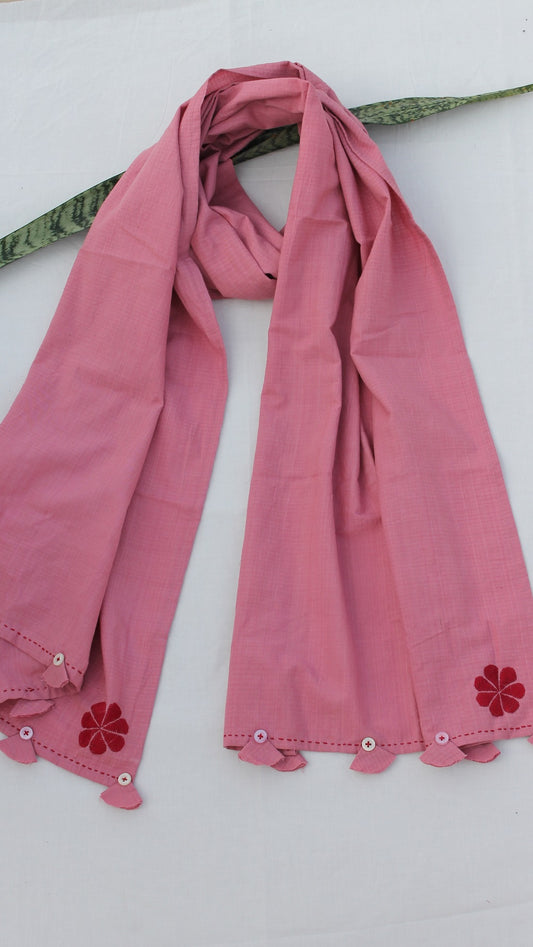 Mauve embroidered stole