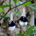 Blue jhanjhar earring