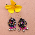 Black boho earring