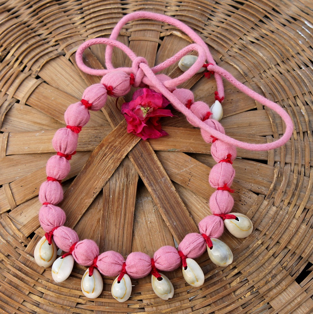Pink shell necklace