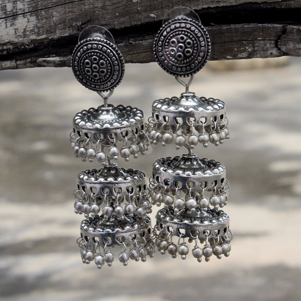 Silver Jhumka
