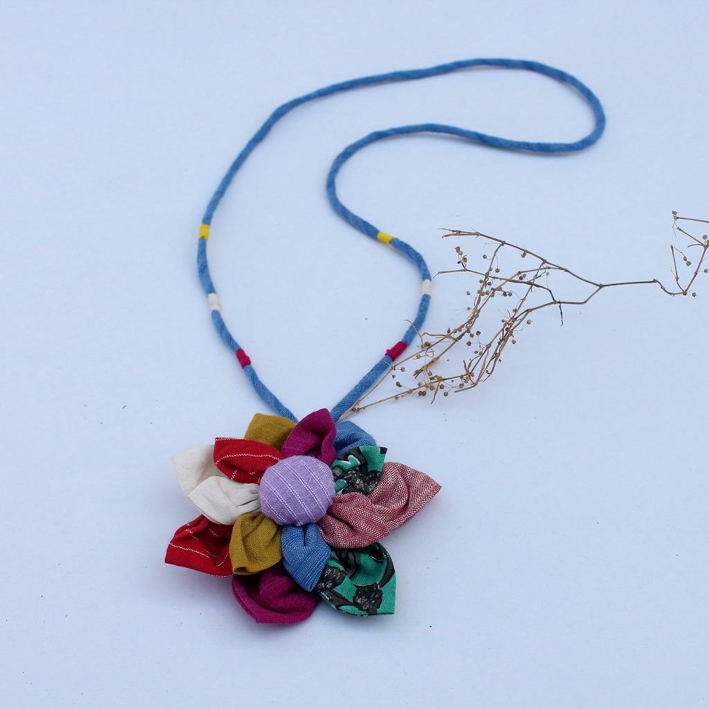satrangi floral pendant necklace online available at bebaakstudio.com