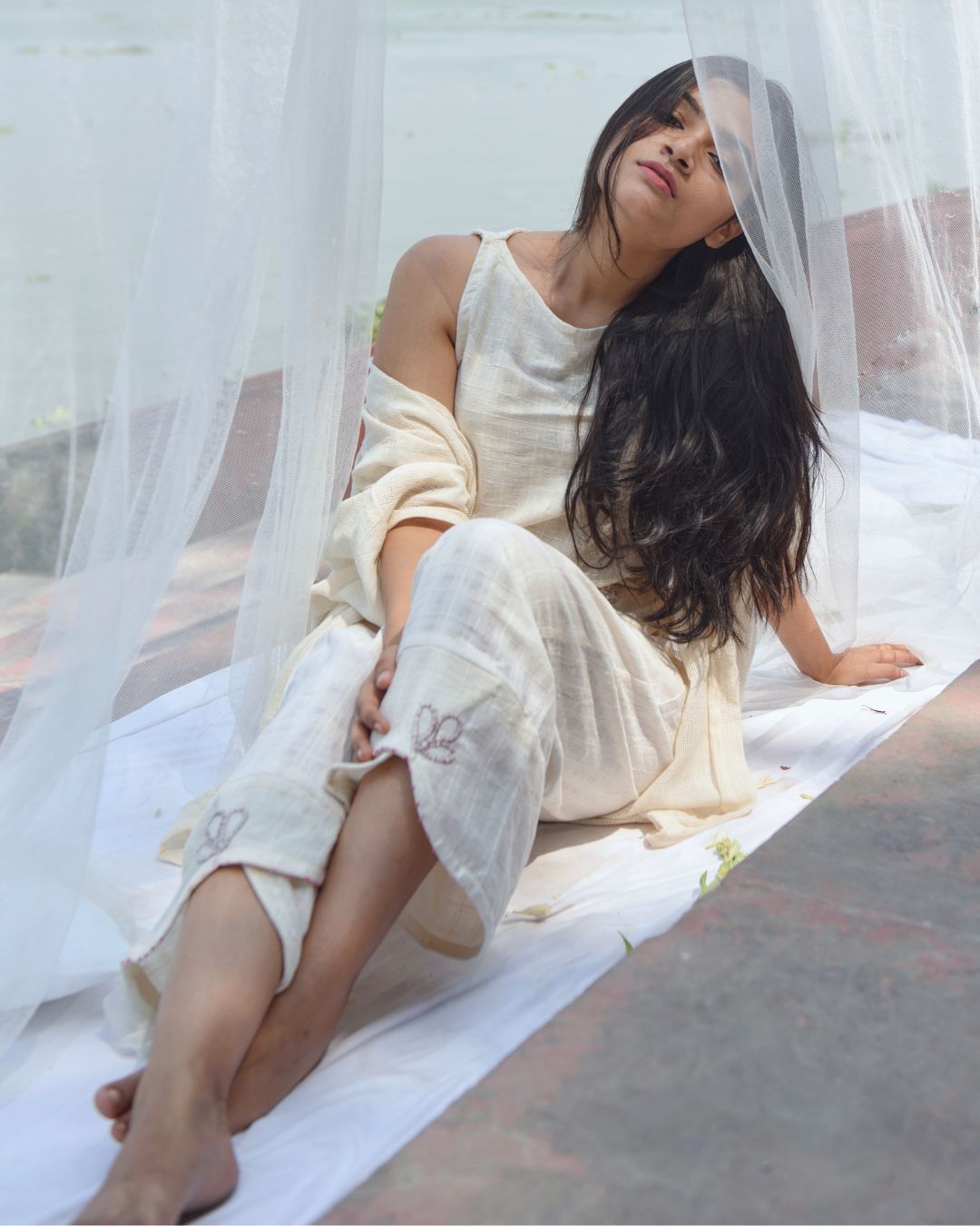 Shop Kora embroidered overlay- 3pc set online at bebaakstudio.com