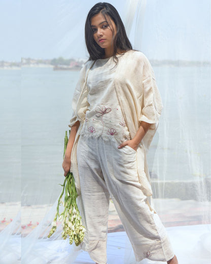 Shop Kora embroidered overlay- 3pc set online at bebaakstudio.com