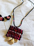 Shop upcycled Black long pendant necklace online at bebaakstudio.com