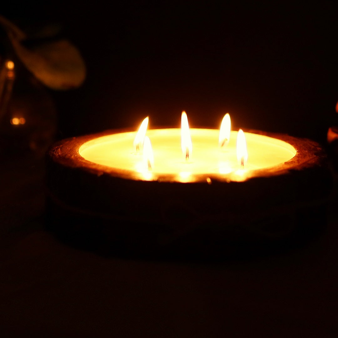 Wooden 5 wicks Candle