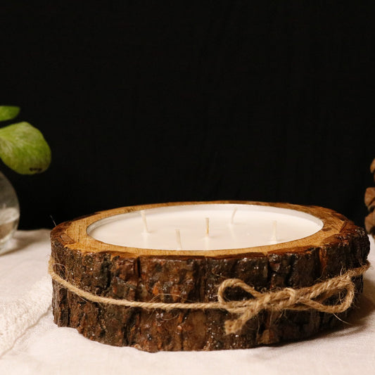 Shop Candle: Handmade pure wax wooden candle