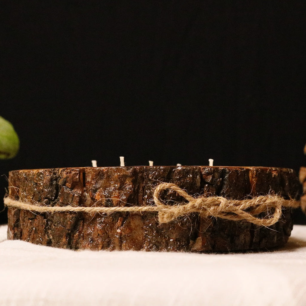 Shop Candle: Handmade pure wax wooden candle