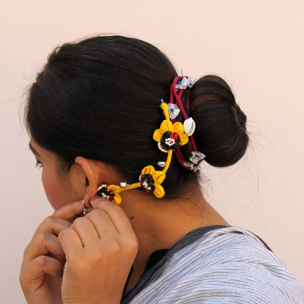 Soorajmukhi up-cycled earchains