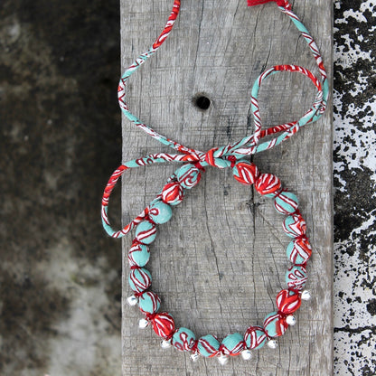 Green ghunghroo necklace