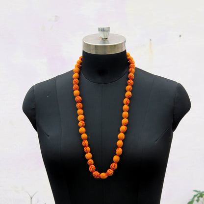 Mustard beads long necklace