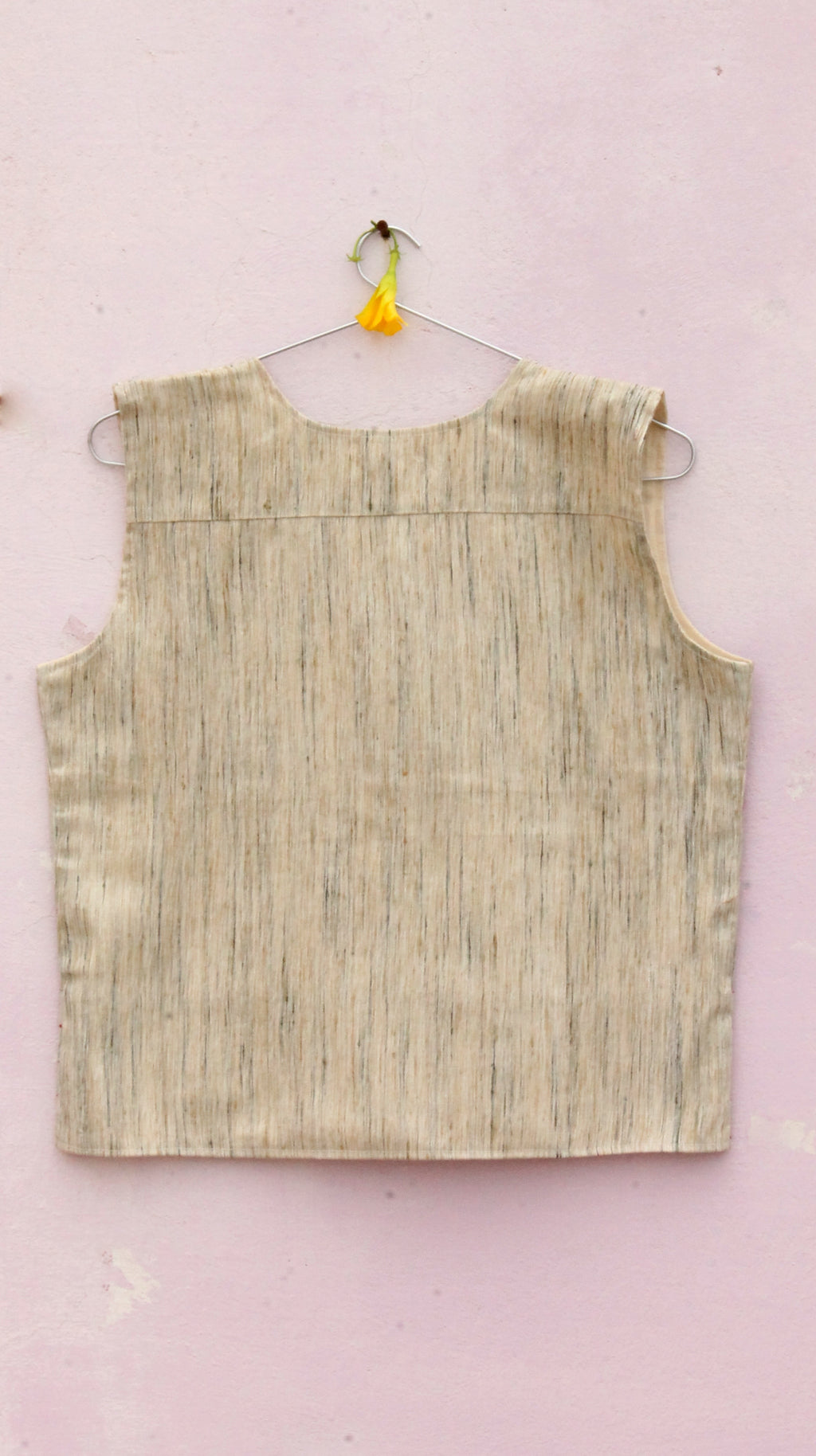 Ivory maroon kantha jacket online at bebaakstudio