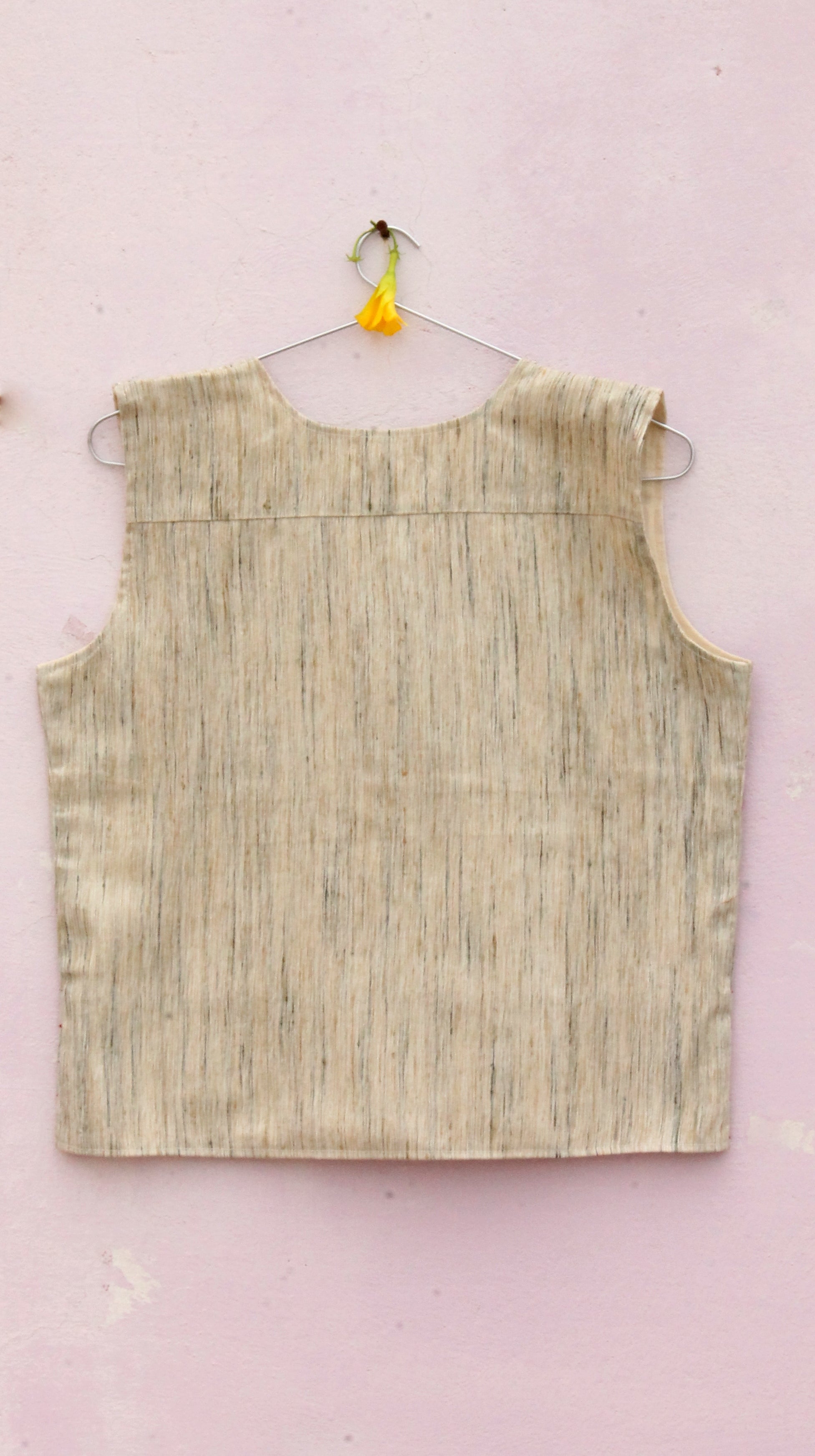 Ivory maroon kantha jacket online at bebaakstudio