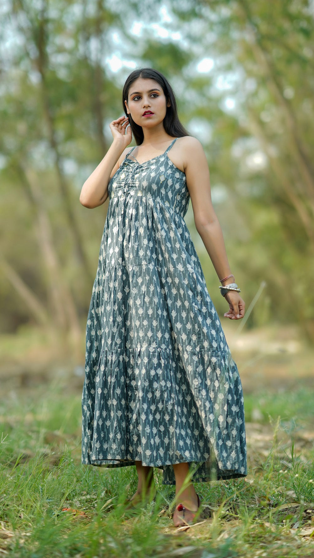 Megh tier maxi dress
